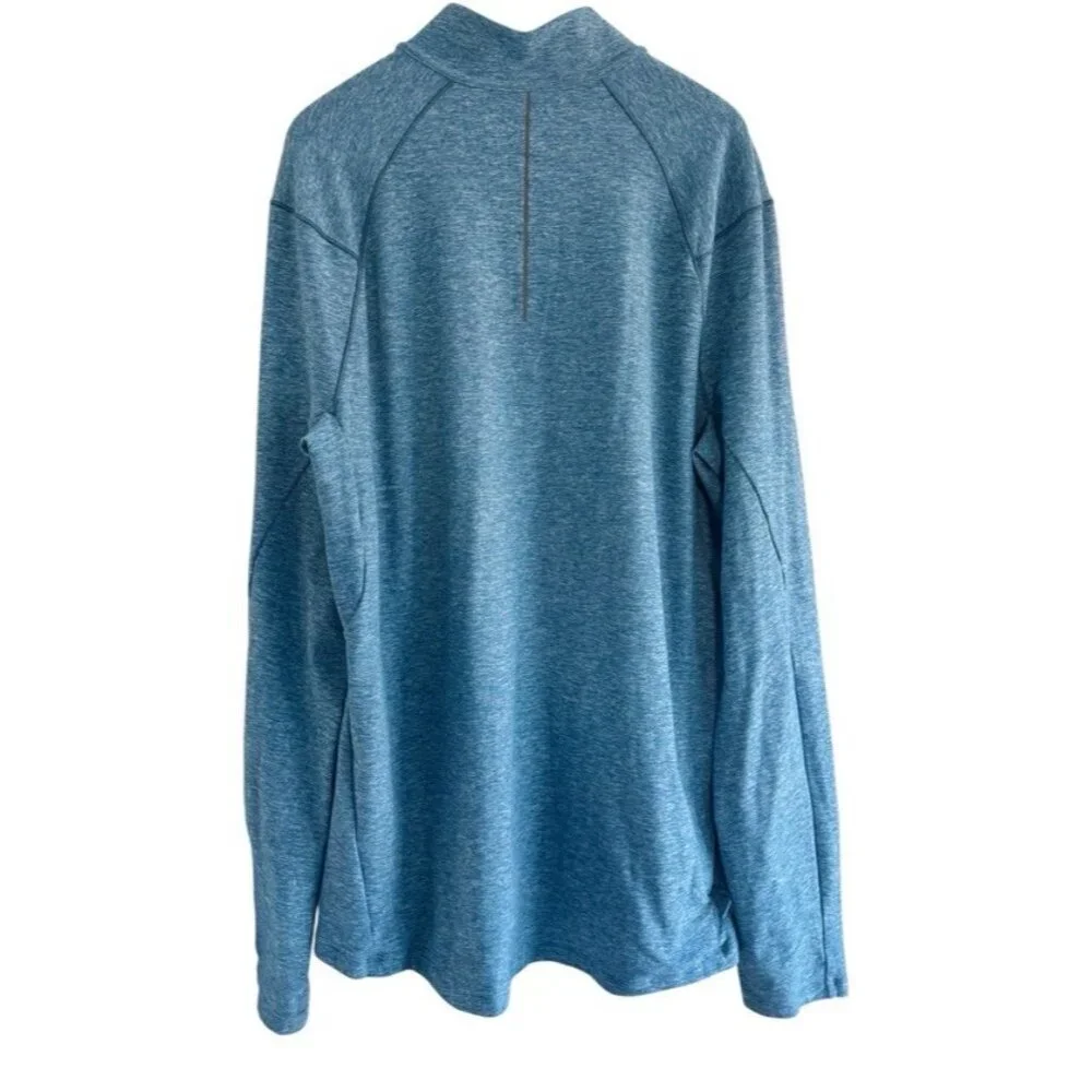 Lululemon Men's Sz L Surge Warm 1/2 Zip Heather Blue Athletic Pullover - Picture 3 of 9
